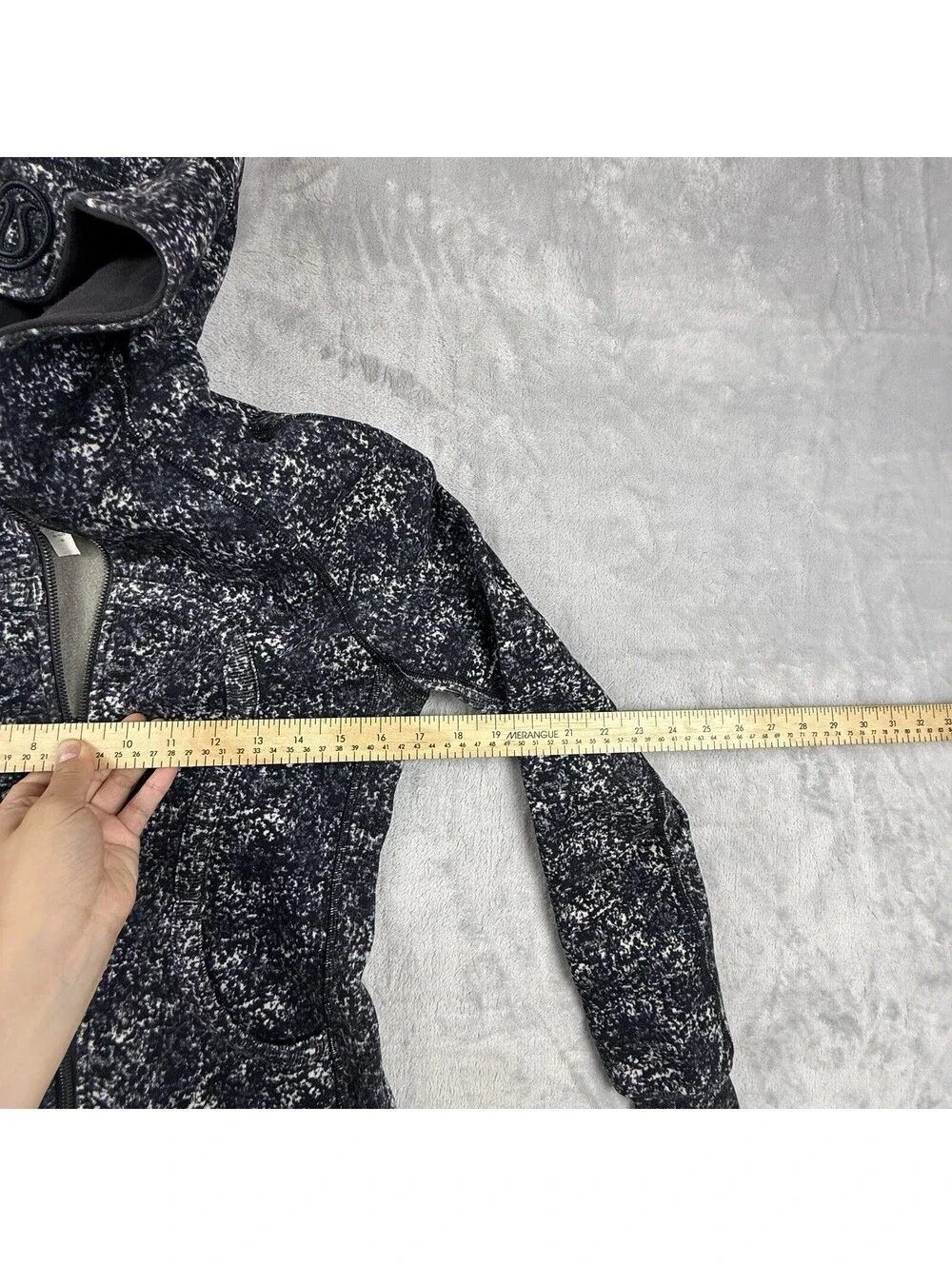 Lululemon Women’s Scuba Full Zip Hoodie Speckled Floral Size 4 Fleece Fitted Rlx